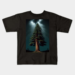 Pine Tree Standing Tall Kids T-Shirt